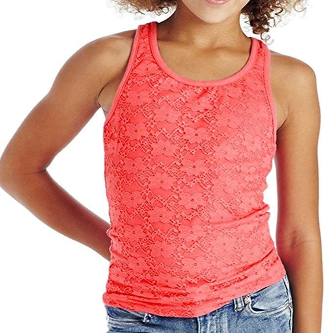 CORAL LACE OVERLAY TANK