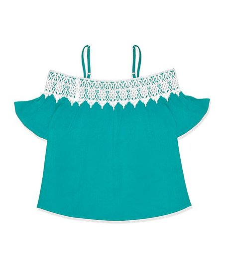 DARK TEAL BOHO TOP